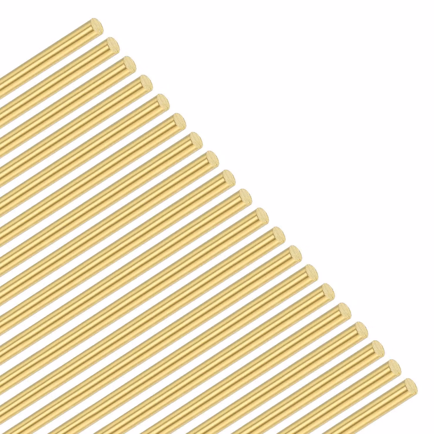 20 barre di ottone massiccio, 1,5x200 mm, profilo H65, per lavori fai-da-te