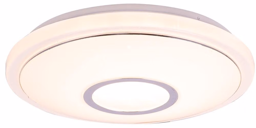 Plafoniera LED, acrilico, bianco, interruttore CCT, D 40 cm