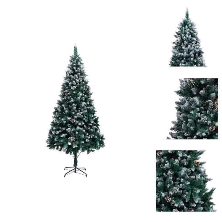 vidaXL Albero di Natale artificiale con pigne e neve 240 cm - Alberi di Natale