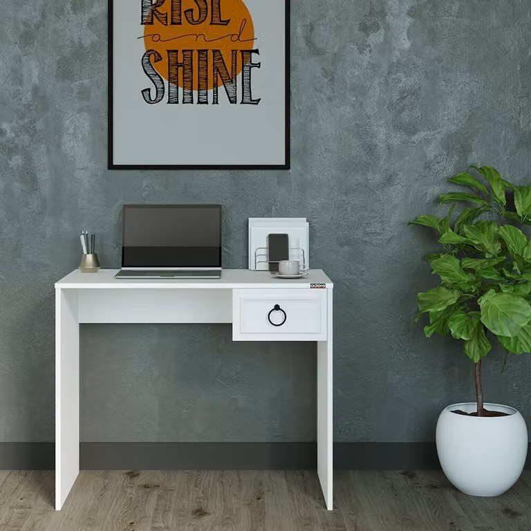 Skye Decor, Cms-1301-Bb-1, Scrivania, Bianco, Cartoncino rivestito al 100 % di melamina, 90 x 51 x 75 cm