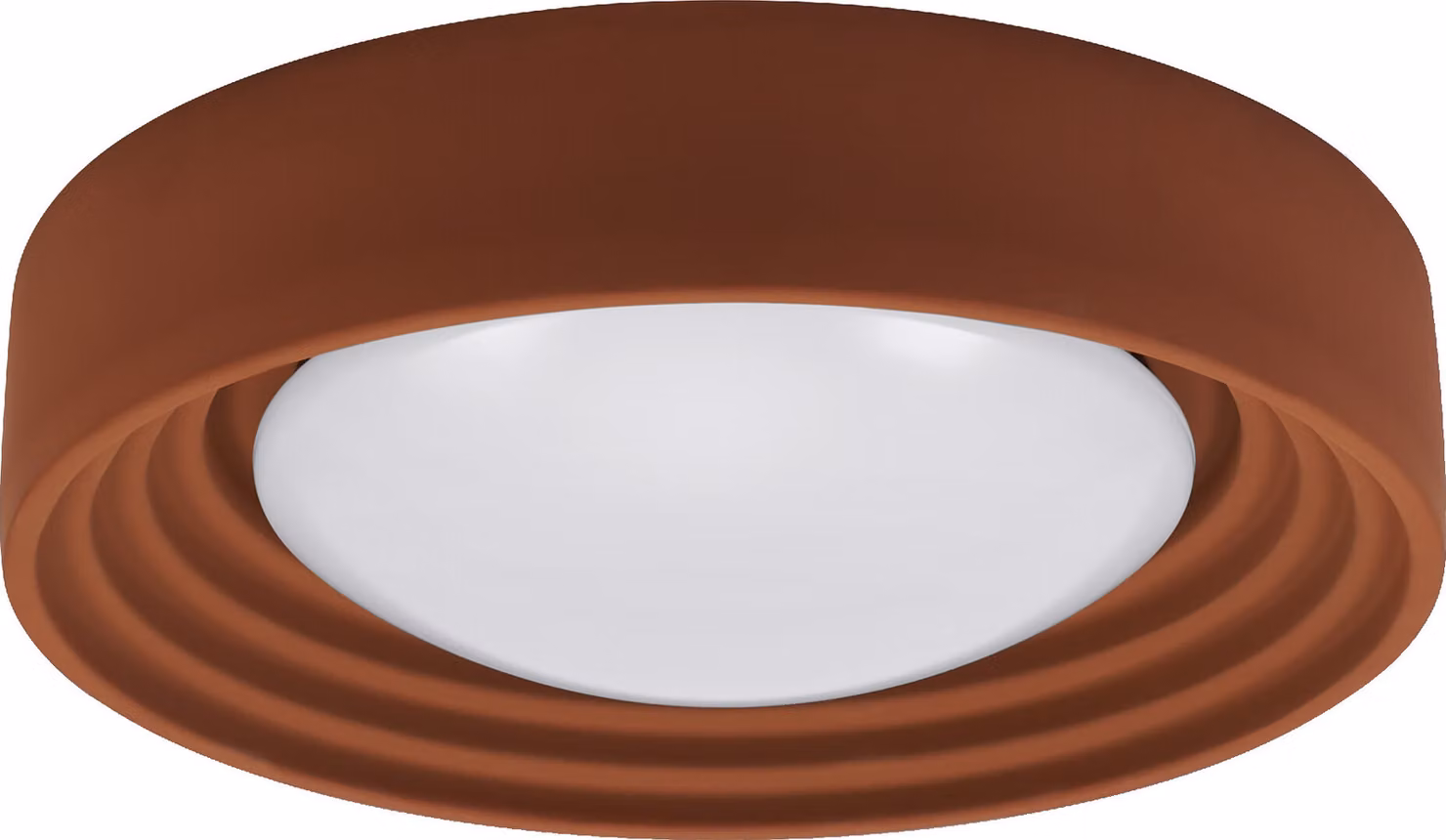 LEDVANCE ORBIS Concrete, plafoniera in cemento marrone con LED, 18W, 1500lm, 3000K amichevole bianco caldo, dimmerabile in 3 fasi con un clic, diametro 400mm, protezione IP20, adatta per bagni