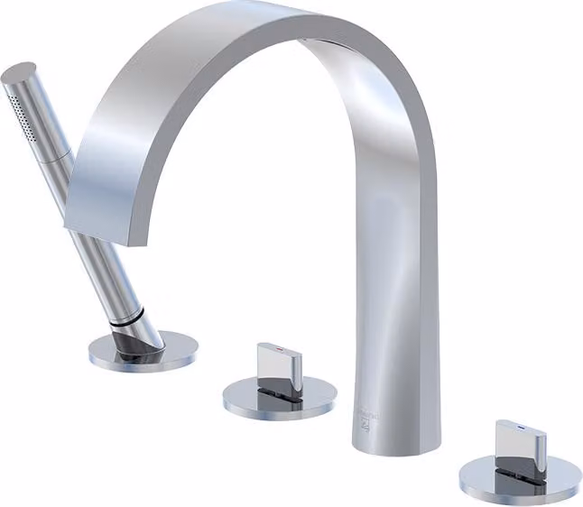 Steinberg Série 280 robinetterie de baignoire, montage sur bord de baignoire, 4 trous, saillie 221 mm, 2802400, 2802400