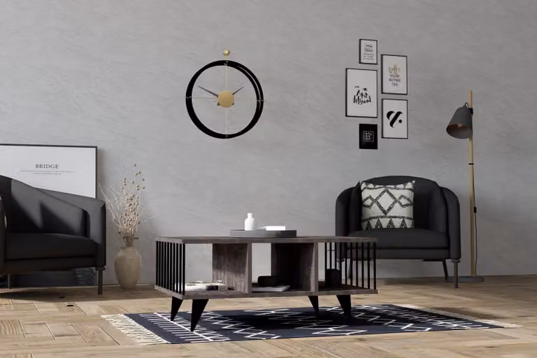 Skye Decor, Bert - Antrachite, tavolino da salotto, antracite, 100 % PANNELLI DI PARTICELLE RIVESTITI IN MELAMMINA, 90 x 60 x 40 cm