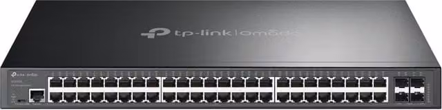 Switch Managed TP-Link 48 Porte Gigabit con 4 Porte 10GE SFP+ e 40 Porte PoE+ ed 8 Porte PoE++ RJ45 Nero