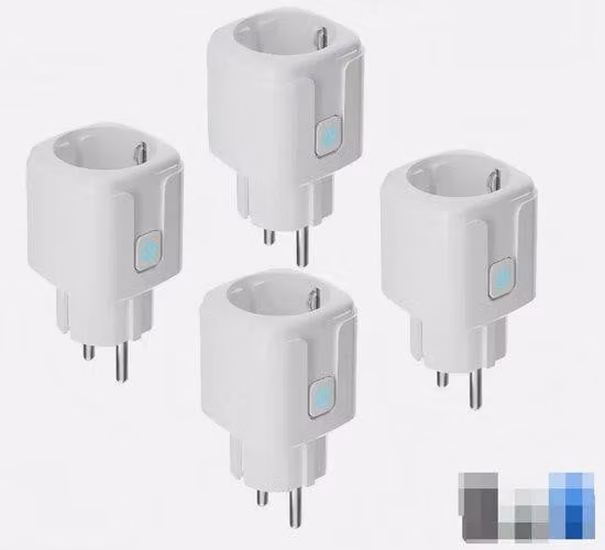 Centralina Wi-Fi intelligente per quattro dispositivi, controllabile tramite app, sistema di accensione wireless, potenza massima di 3520 Watt, 20 ampere, funzione timer.