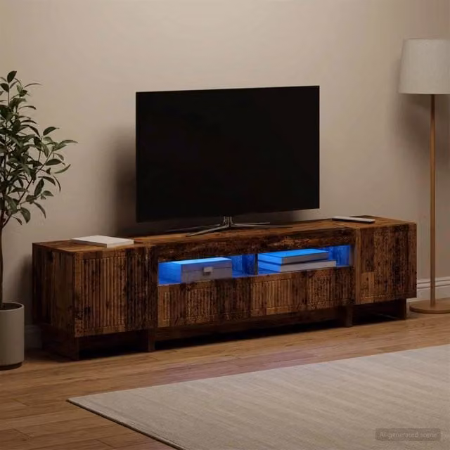 Mobile TV LED a 5 pezzi Legno antico Legno ingegnerizzato 3416426