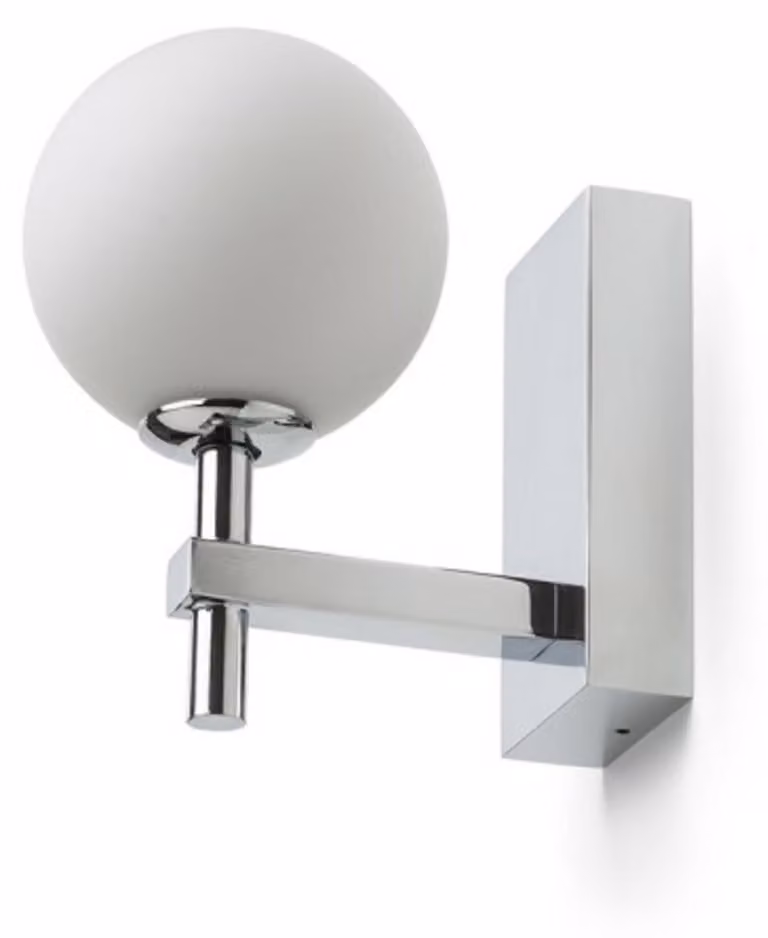 RED - DESIGN RENDL RENDL PEGGY Applique cromata/vetro opalino 230 V G9 6 W IP44 R14388