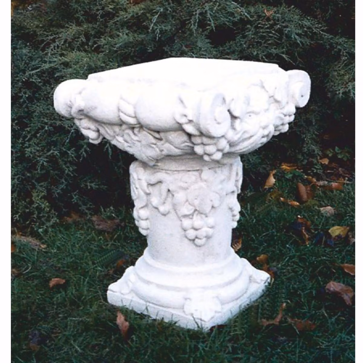 Casa Padrino Decorazione da giardino barocca colonna in pietra bianca h. 47 cm - Accessori da giardino