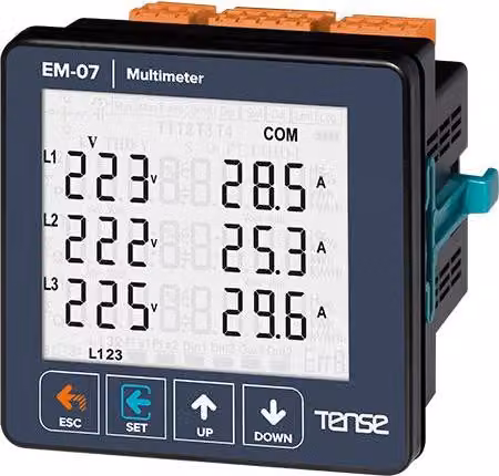 Multimetro digitale da pannello per correnti, tensioni, frequenze, potenza, RS485