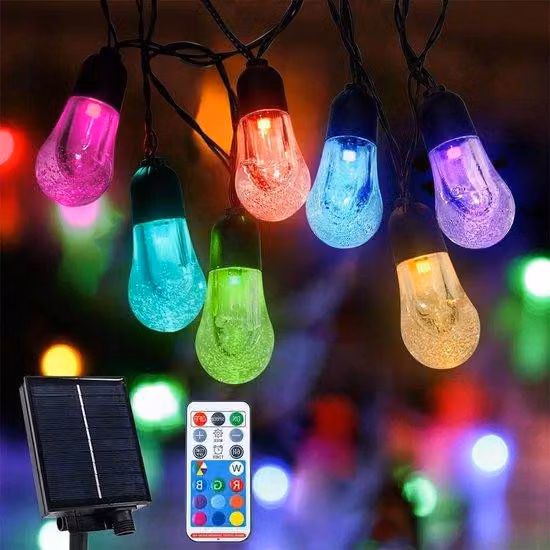 Lampione stradale a LED ad energia solare, 5 m, 20 LED - Impermeabile - Regolabile - Con timer - 6 modalità - Decorazione per terrazze e giardini
