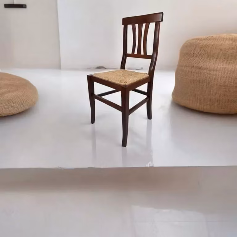 Set di 2 sedie in legno di faggio con seduta in paglia color noce Mobili 2G