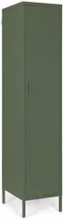 Armadio CAMBRIDGE Bizzotto con 1 anta battente Verde, stile industrial in metallo opaco, Larghezza: 45 cm