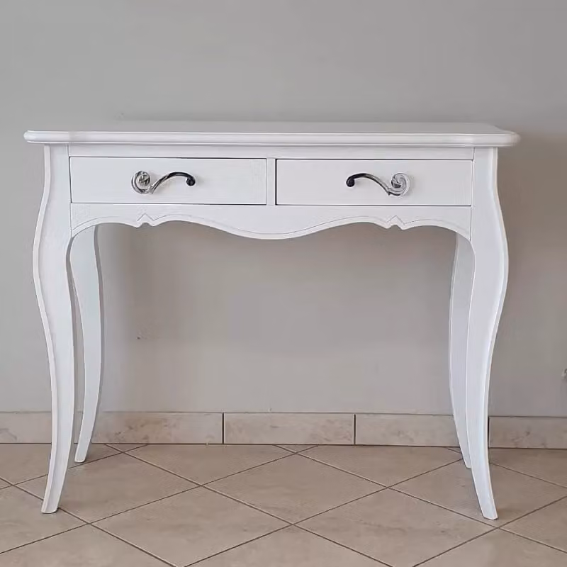 Consolle in legno laccato bianco opaco Mobili 2G L: 101 cm, P: 38 cm, H: 82 cm – 1