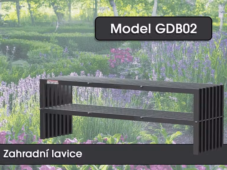 Panchina da giardino GDB02, 150 x 50 x 40 cm