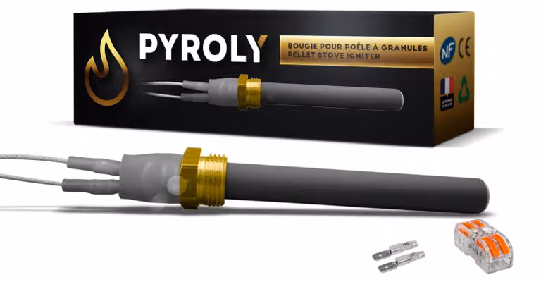Candela in Vetroceramica per stufa a pellet, 94 mm, 300 W, con connettori