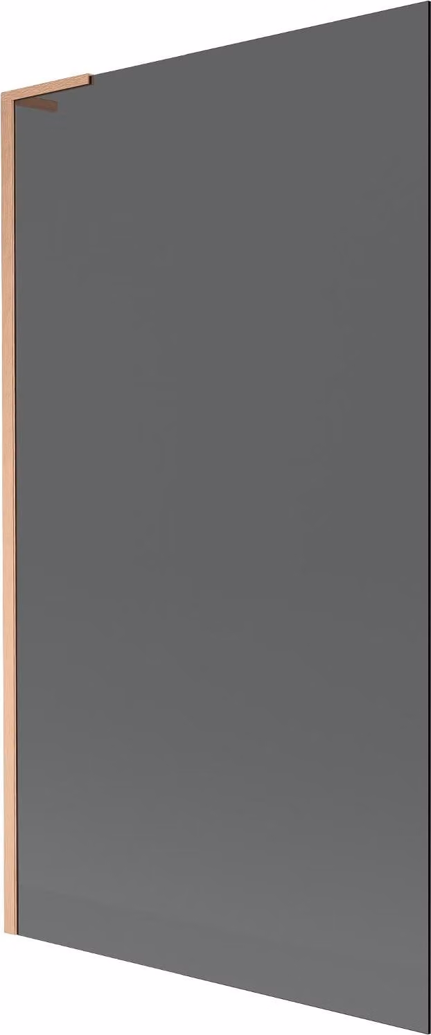 Mexen Next L paratia da vasca da bagno a 1 anta 100 x 150 cm, grafite, rame spazzolato - 895-100-000-03-40-65