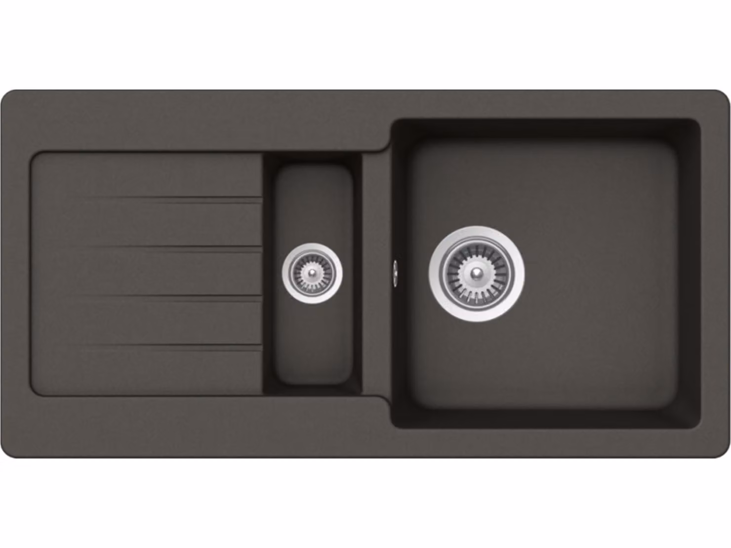 Lavello Schock Typos D-150S U 860 x 435 mm asfalto TYPD150SUGAS