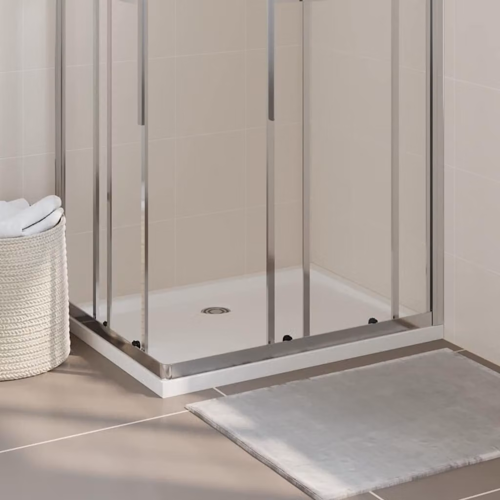 Piatto doccia rettangolare vidaXL in plastica bianca L: 70 cm, P: 90 cm – 1