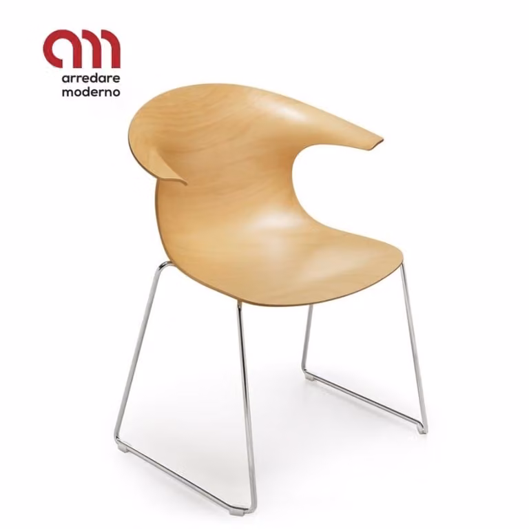 Sedia Loop 3D Wood Sled Infiniti Design
