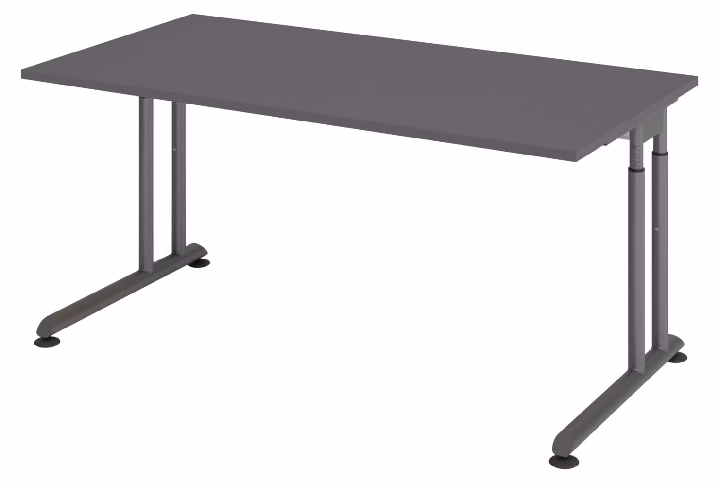 Scrivania bümö Serie Z - Dimensioni: 160 x 80 cm, Decorazione: grafite, Struttura: grafite