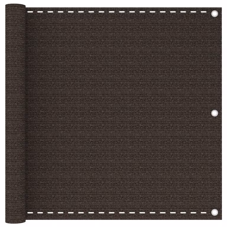 Schermo per balcone Living Store, colore marrone, 90x600 cm, realizzato in HDPE