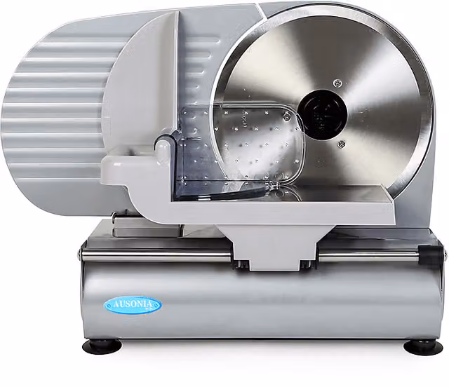 Affettatrice elettrica Ausonia Silver 220 in acciaio inossidabile e alluminio