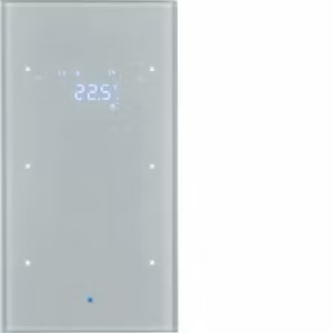 Berker 75642034 Sensore in vetro doppio con regolatore di temperatura, vetro e alluminio, sensore Berker TS