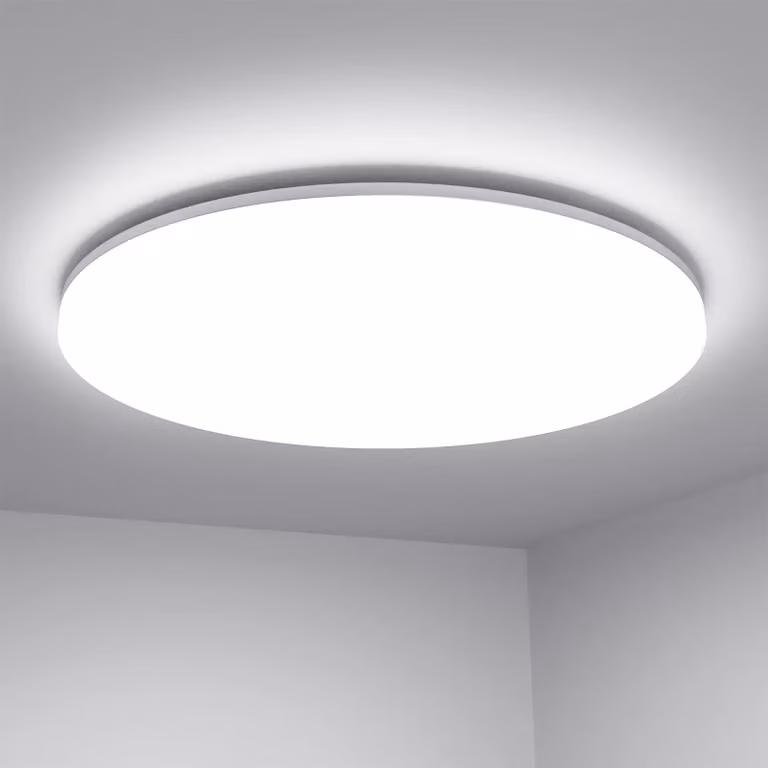 Lampada da soffitto LED Lepro, 24W, grado di protezione IP54 (resistente all'acqua), 5000K, 2400LM, ideale per bagno, camera da letto, corridoio, cucina, soggiorno. Luce bianca fredda, diametro 28cm. [Classe energetica F]