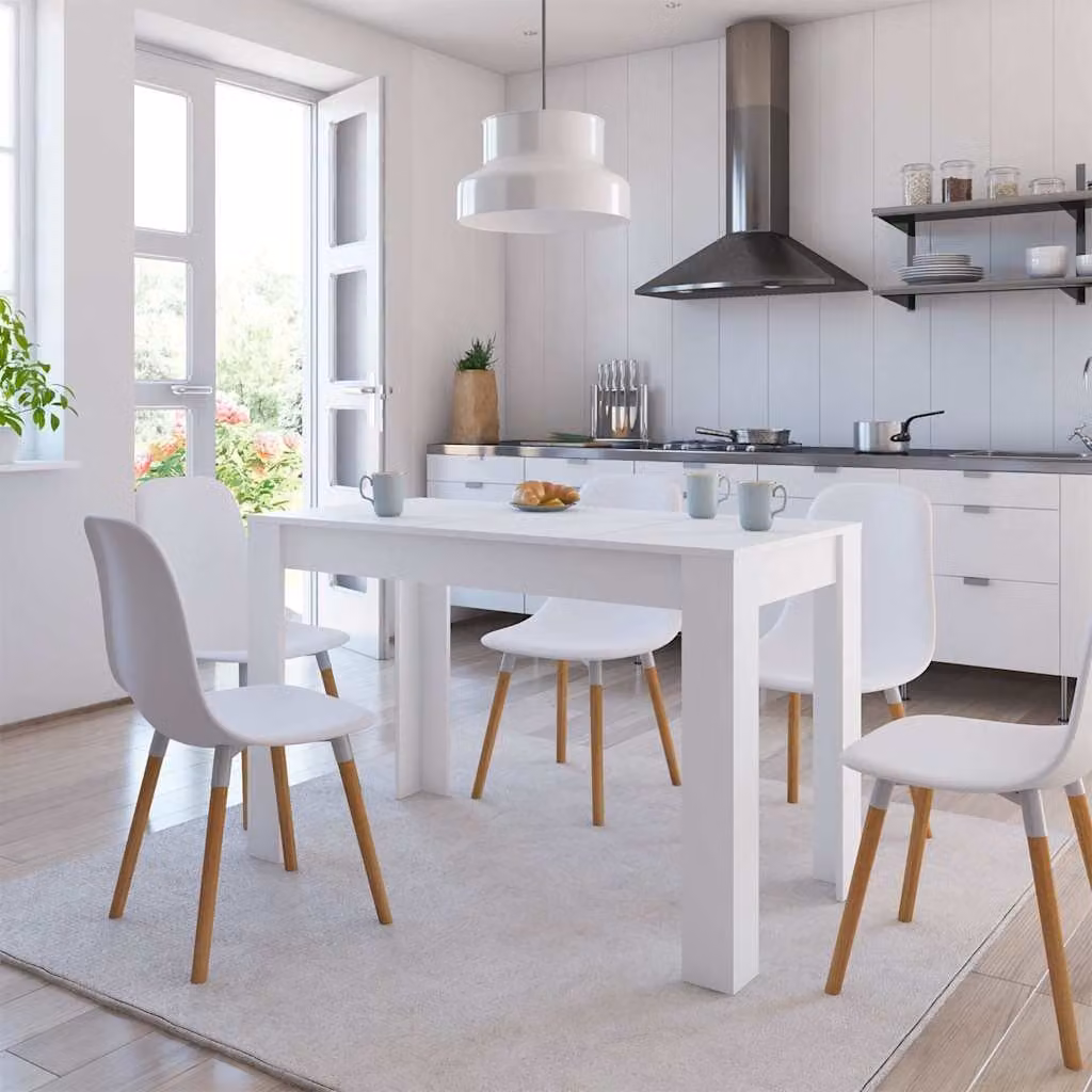 Tavolo da pranzo moderno vidaXL in legno bianco L: 120 cm, P: 60 cm, H: 76 cm