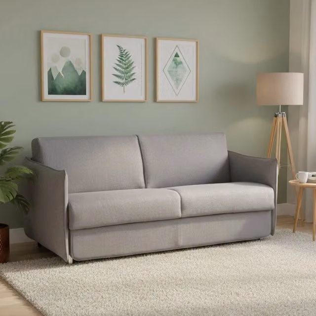Divano Letto 2 Posti Trissino DMORA Grigio con Coperture Sfoderabili e Funzione Contenitore – 1