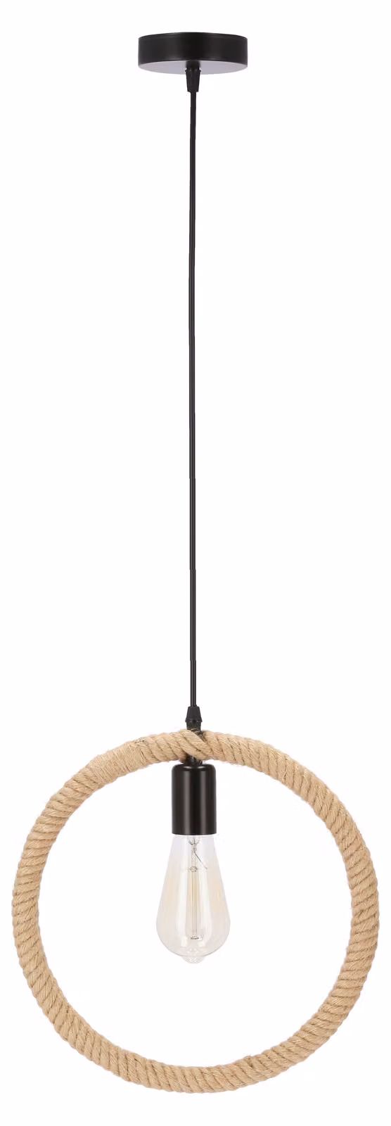 Lampada a sospensione KOLO - 1xE27, 40W, nero / beige