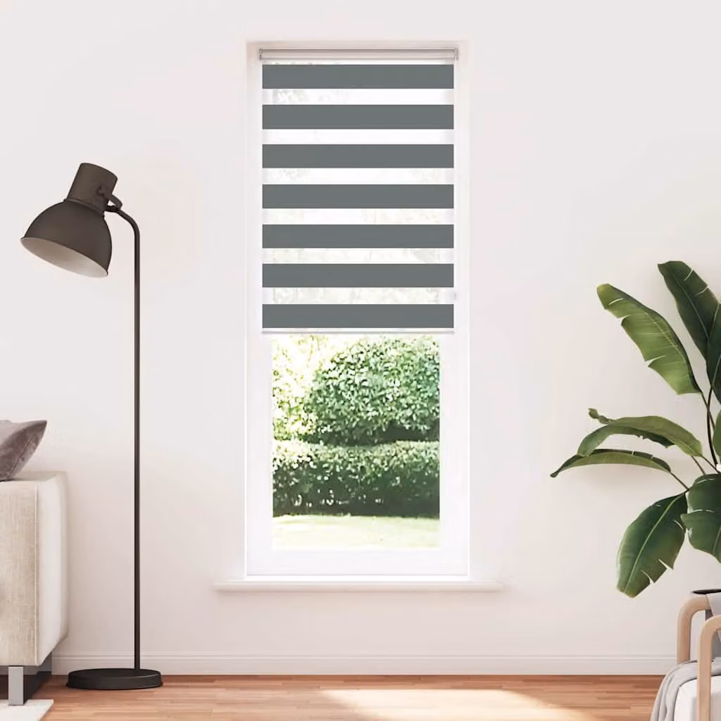 vidaXL Tenda a Rullo Zebra Larghezza Tessuto 85,9 cm Poliestere