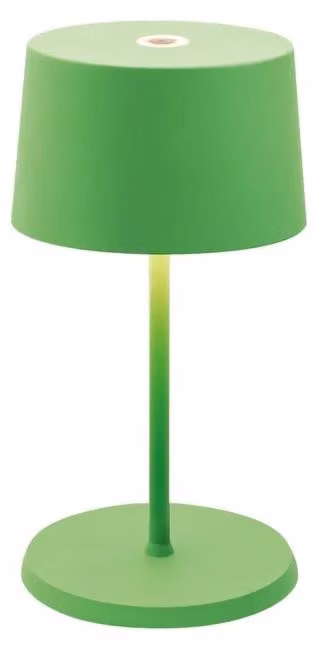 Lampada a led da tavolo Olivia pro mini verde mela ricaricabile e dimmerabile