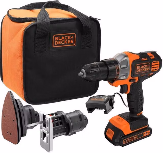 Set di 2 elettroutensili a batteria Black+Decker MT218S1A-QW arancione con 1 batteria da 1.5 Ah e motore da 6.0 V