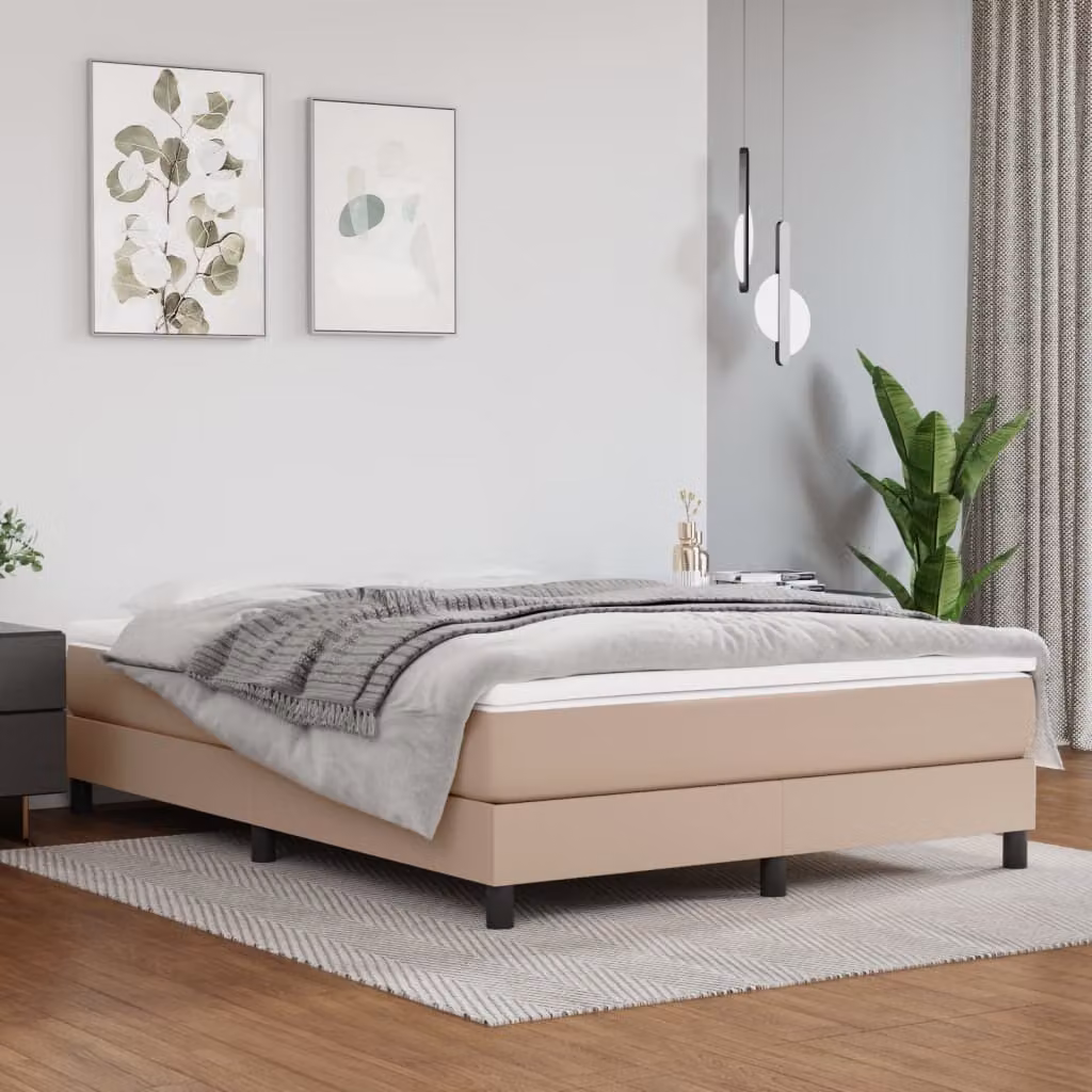vidaXL Materasso a molle insacchettate Cappuccino 140x200x20 cm in Pelle finta - Materasso a molle insacchettate - Materassi a molle insacchettate - Materasso - Mobili per la camera da letto