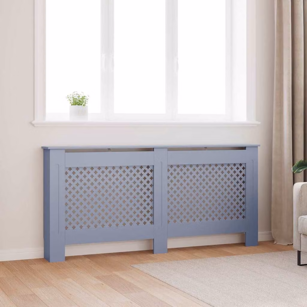Copertura per radiatore vidaXL in MDF color antracite, L 172 cm x P 19 cm x H 81,5 cm
