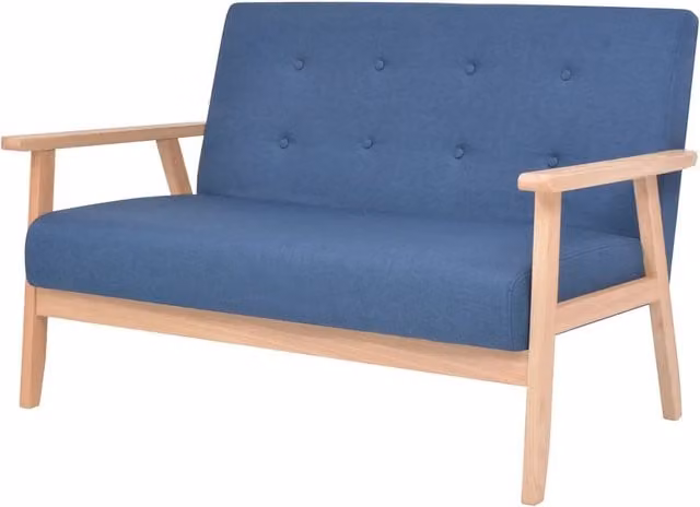 Set di Divani 2 pz in Tessuto Blu 274912