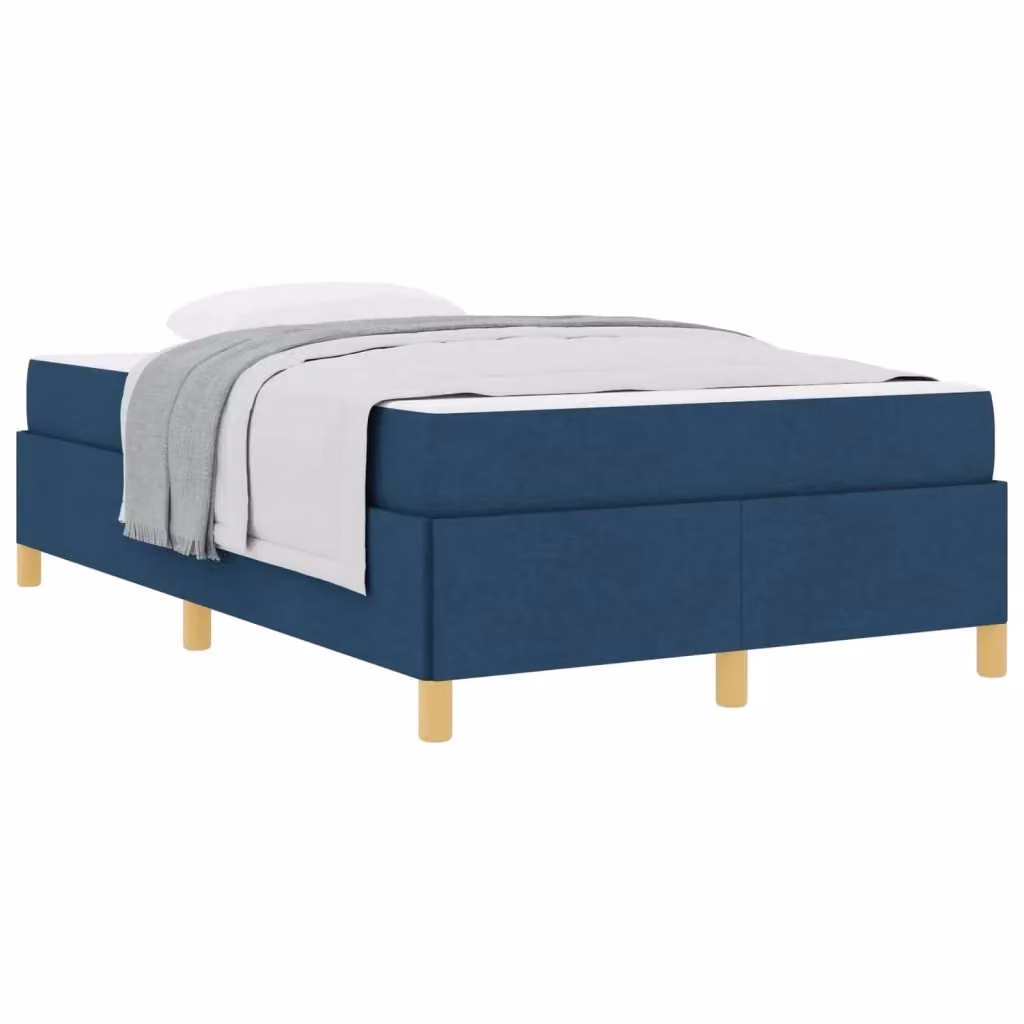 Struttura del letto imbottita vidaXL in tessuto blu con legno e MDF L: 120 cm, P: 200 cm, H: 193 cm – 2