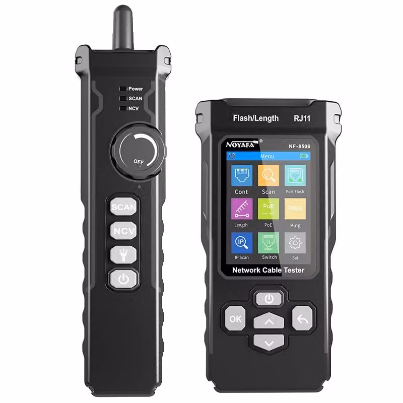 Tester per cavi di rete, supporta test a più velocità, misurazione della lunghezza dei cavi, NF-8506