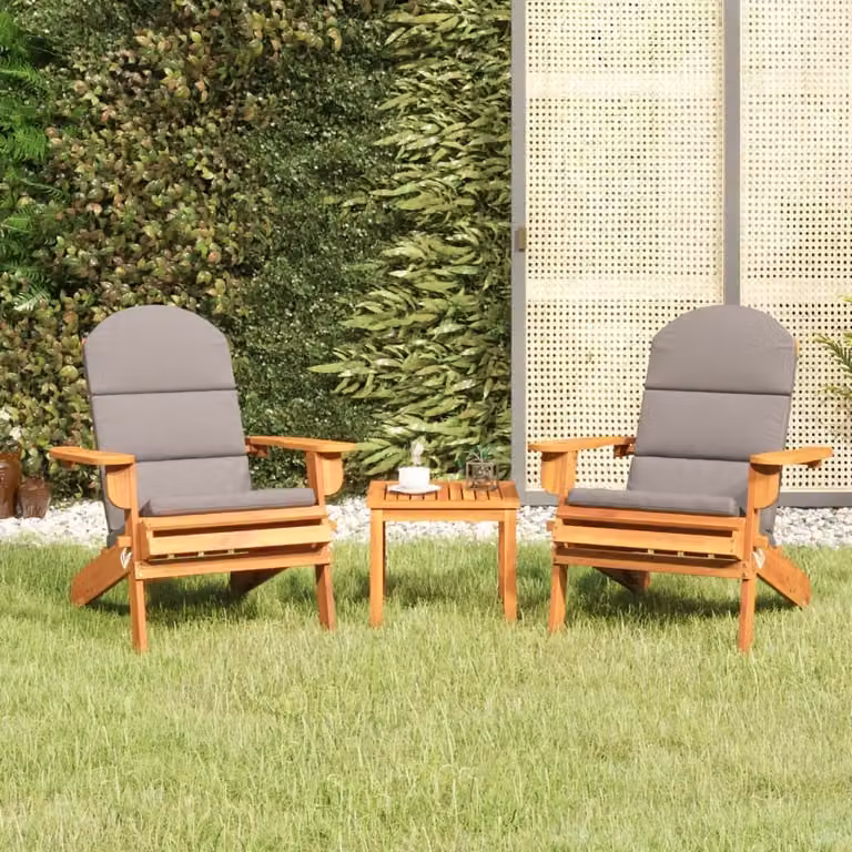 Maison Exclusive - Set di mobili da giardino Adirondack in acacia massiccia, 3 pezzi
