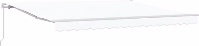 Tenda retrattile-Tenda parasole per balcone Bianco 400 ¡Á 300 cm Poliestere e Alluminio 143053
