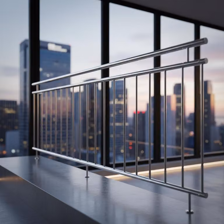 90x184cm Ringhiera per balcone Ringhiera per finestra Acciaio inox Balcone francese Argento