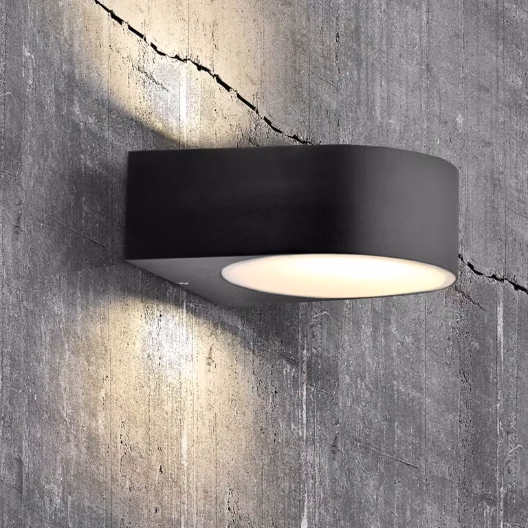BRILLANTE applique da esterno Tyler | illuminazione decorativa da esterno | metallo/vetro | nero | resistente agli spruzzi | IP44 | 1x E27 max. 60 W
