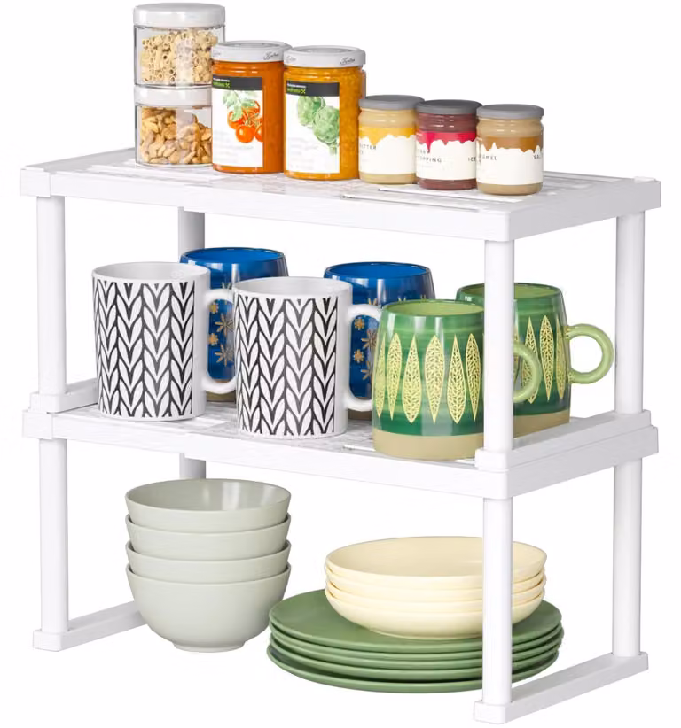 Scaffale organizzatore estraibile - 29,9-40 cm - ABS - Set da 2