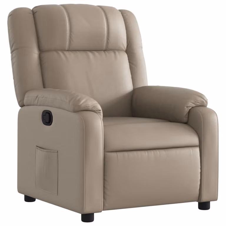 Poltrona relax in Pelle finta marrone cappuccino