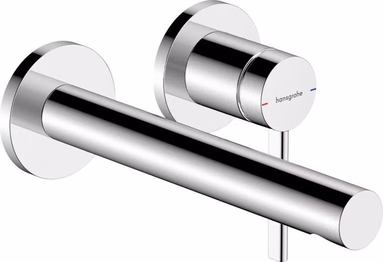 hansgrohe Zesis S Mitigeur monocommandé pour lavabo encastré, montage mural, bec 194mm, 74750000, 74750000