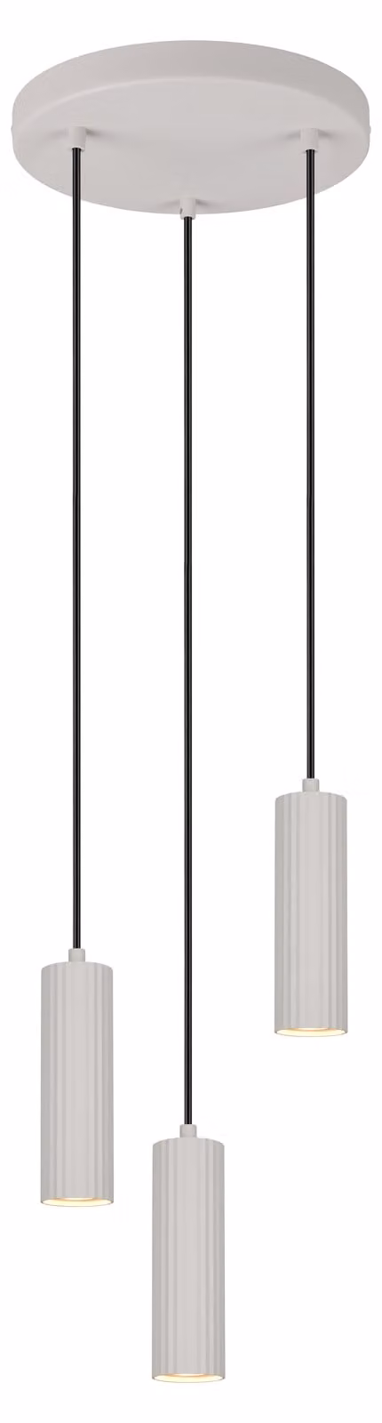 Trio 367730376 Soka GU10 luce a sospensione a 3 vie ⌀28cm Grigio caldo