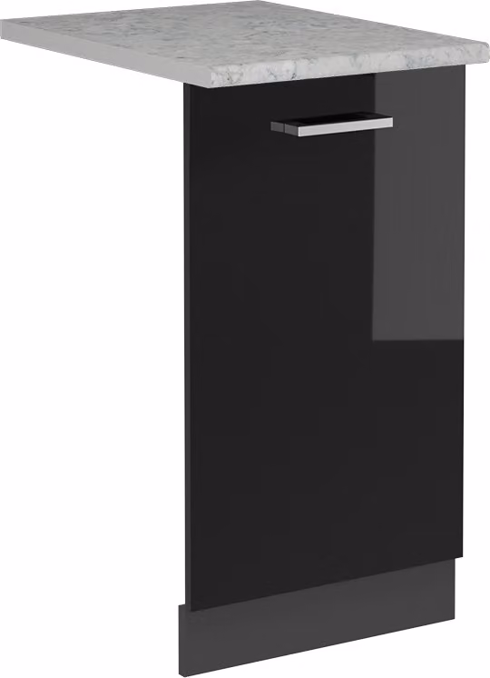 Pannello frontale della lavastoviglie Vicco R-Line Nero lucido 45 cm , PL Marmo, Model 54966