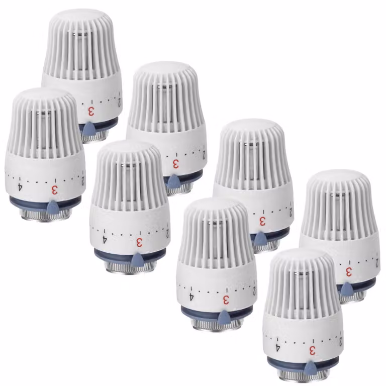 Omgoods - Termostato per radiatore, filettatura M30 x 1.5 - Confezione da 8 pezzi