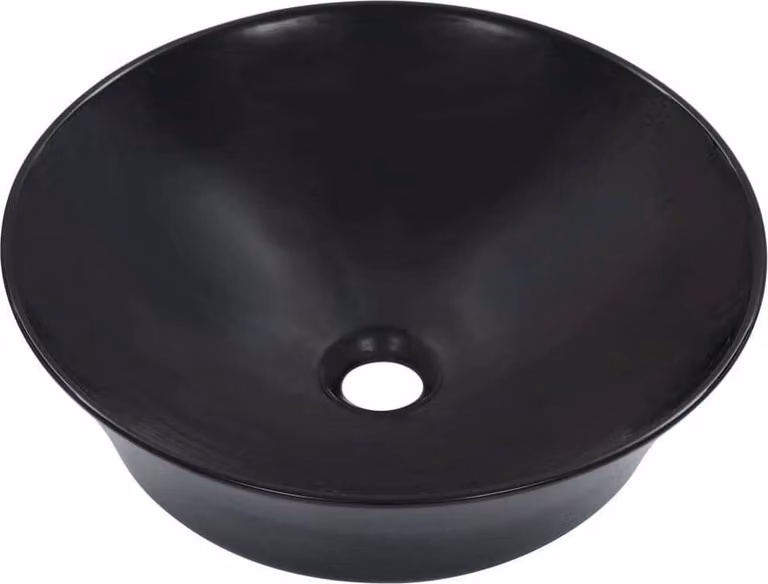 Lavandino 41x12,5 cm in Vetroceramica Nero